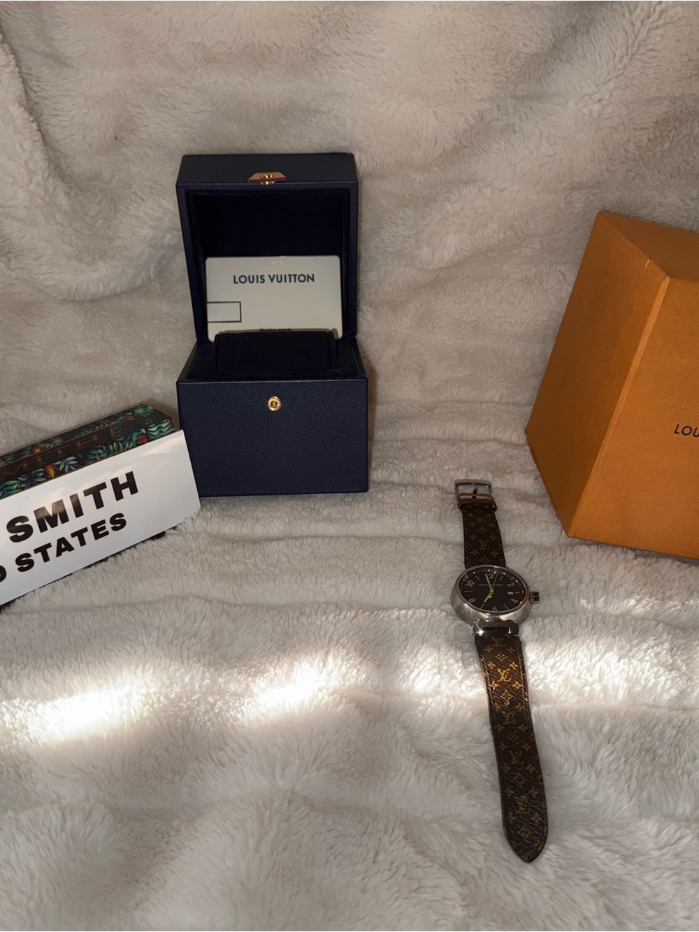 Louis Vuitton Brown Monogram Canvas Strap Watch